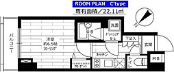 グランドコンシェルジュ早稲田 1Kの間取図画像