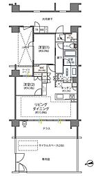 リーフィアレジデンス狛江スタイルアベニュー 2LDKの間取図画像