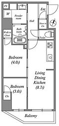 GRANPASEO浅草2 2LDKの間取図画像