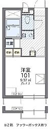 フィオーレカスミ 1Kの間取図画像