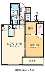 プロスペクト森下 1LDKの間取図画像
