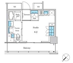 パークアクシス滝野川ラ ブリーズ 3階ワンルームの間取り
