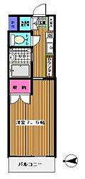ピュアM1 1Kの間取図画像