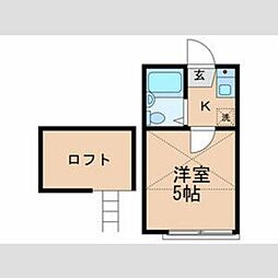 ＯＢＥＲ光が丘 2階1Kの間取り