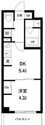アーバンパーク東六郷1 1DKの間取図画像