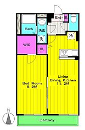 リブリ・調布 1LDKの間取図画像