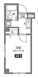 コスタシティ平井 1Kの間取図画像