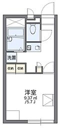 レオパレスTYヒルズ 1Kの間取図画像