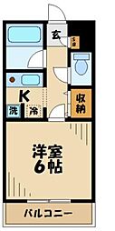 モアリッシェル多摩ニュータウン 1Kの間取図画像