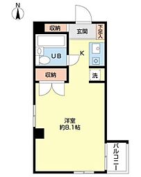 メゾネット下落合 1Kの間取図画像