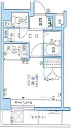 エクセリア五反田 4階1Kの間取り