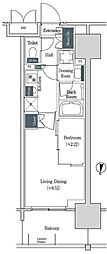 ブルックサイドレジデンス木場 2Kの間取図画像