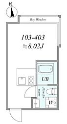 trias268 1DKの間取図画像
