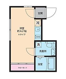 エンカーサ久が原 ワンルームの間取図画像