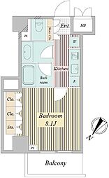 アクティ東仲通り 1Kの間取図画像