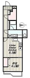 プラザ新大樹本棟 1LDKの間取図画像