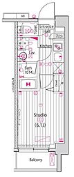 ガーラ大井町グランドステージ 1Kの間取図画像