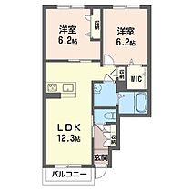 Ｍ・スカイ　5 00102 ｜ 群馬県館林市大街道２丁目1-20（賃貸アパート2LDK・1階・55.25㎡） その2