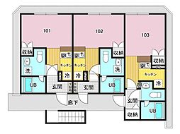 スマートヴィラウノモリ 1Kの間取図画像