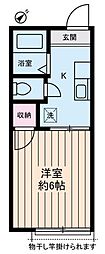 ドリームハウス 1Kの間取図画像