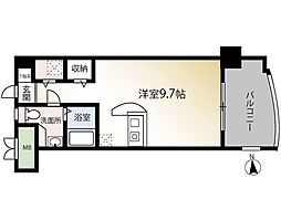 キャッスル大手門 ワンルームの間取図画像