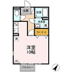 ラ・フェリア ワンルームの間取図画像