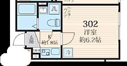 ミレハイムA 1Kの間取図画像