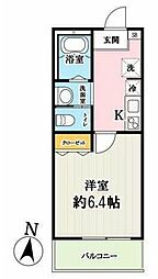 エスポワール・K南越谷 1Kの間取図画像