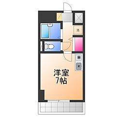 プランドールマサキ ワンルームの間取図画像