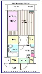ウィンドベル学生マンション 1Kの間取図画像