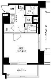 東京メトロ丸ノ内線 新大塚駅 徒歩7分の賃貸マンション 5階1Kの間取り