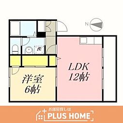 メゾンドいづみ 1LDKの間取図画像