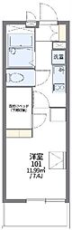 レオパレス石神井公園 1Kの間取図画像