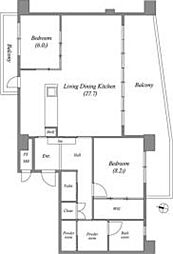 AsSkyFloor 2LDKの間取図画像