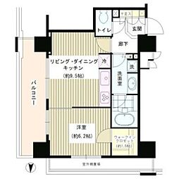パークタワー秋葉原 1LDKの間取図画像
