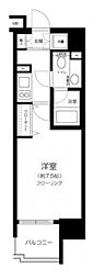 アクロス目黒 1Kの間取図画像