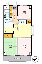 メゾンアルテミス 3DKの間取図画像
