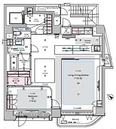 ザ・シーラ 渋谷富ヶ谷 1LDKの間取図画像