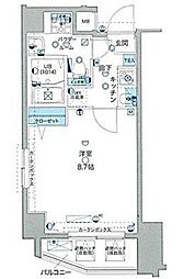 ジェノヴィア東京Northグリーンヴェール 1Kの間取図画像