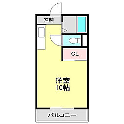 ヴィンテージM's ワンルームの間取図画像