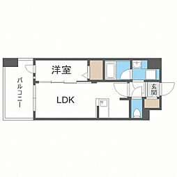 グランフォーレ千早マークスクエアイーストウイング 1LDKの間取図画像