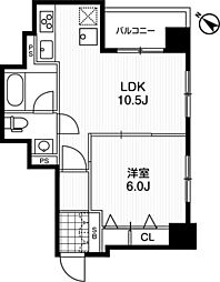 アーバンフラッツ町田 1LDKの間取図画像