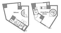 ディームス等々力 1LDKの間取図画像