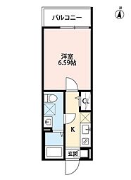 プレステージスクエア 1Kの間取図画像