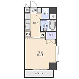 アルシャインビル 1Kの間取図画像