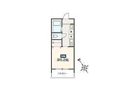 ＭＥＬＤＩＡ新座II 3階1Kの間取り