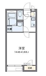 クレイノさんふらわー入谷 1Kの間取図画像