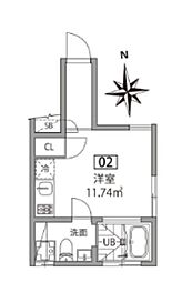 GRANDEGGS久我山 ワンルームの間取図画像