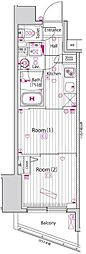 ガーラプレシャス三軒茶屋 2Kの間取図画像