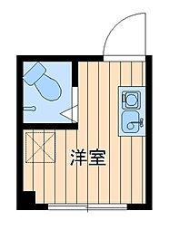 ダイヤモンドビル高田馬場 ワンルームの間取図画像